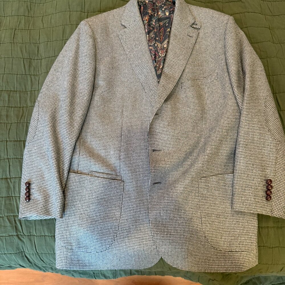 Green Houndstooth Custom Blazer 48R
